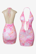 Cotton Candy Halter Mini Dress